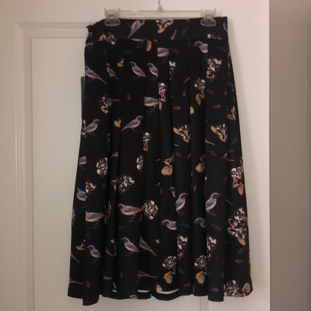 SL Black Bird Rose A-Line Skirt - NEVER WORN! BNWT